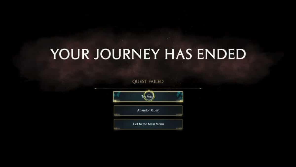 hogwarts legacy quest failed