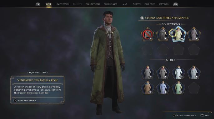 how to find the transmog system in hogwarts legacy