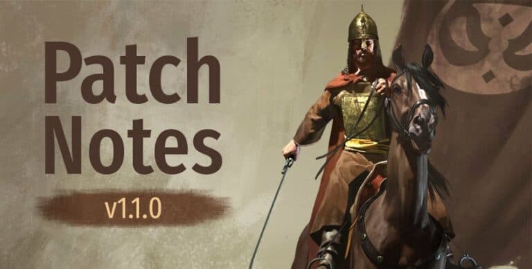 Mount and Blade 2 Bannerlord V1.1.0 update patch notes