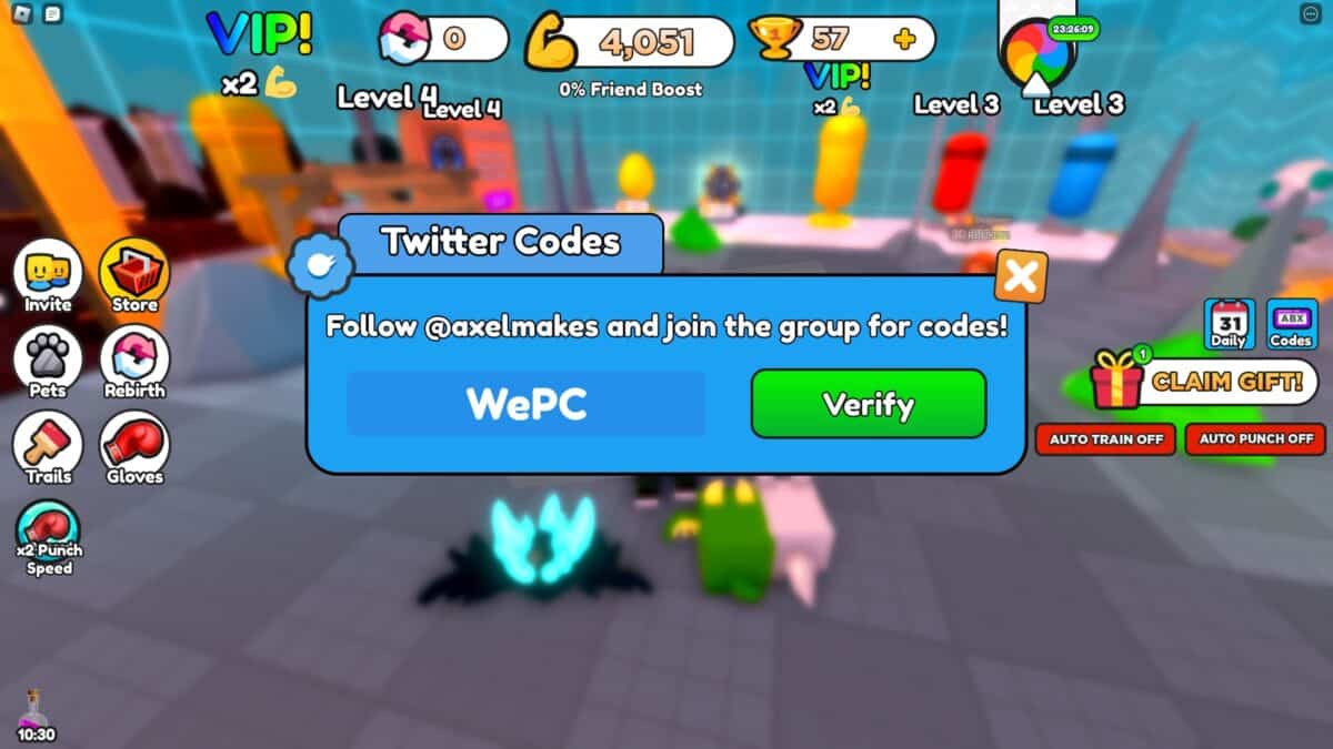 How redeem Punch Wall Simulator codes
