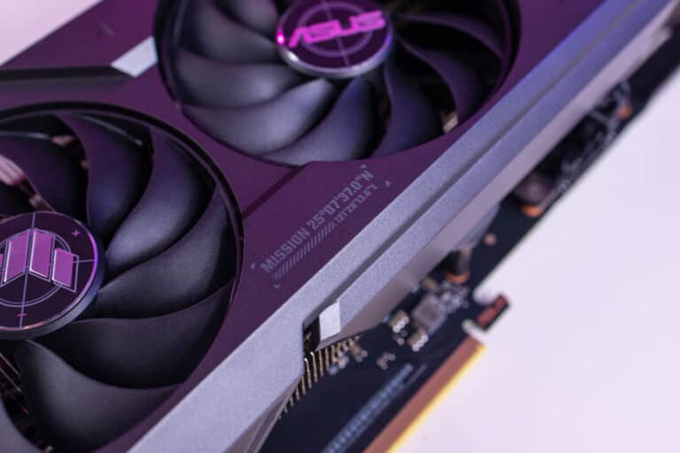 A close up shot of the RTX 4070 graphics card