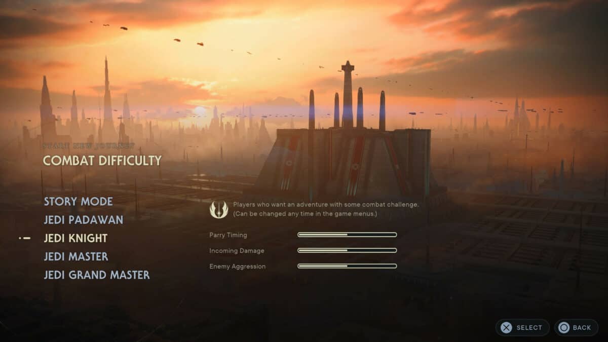 star wars jedi survivor difficulty settings menu