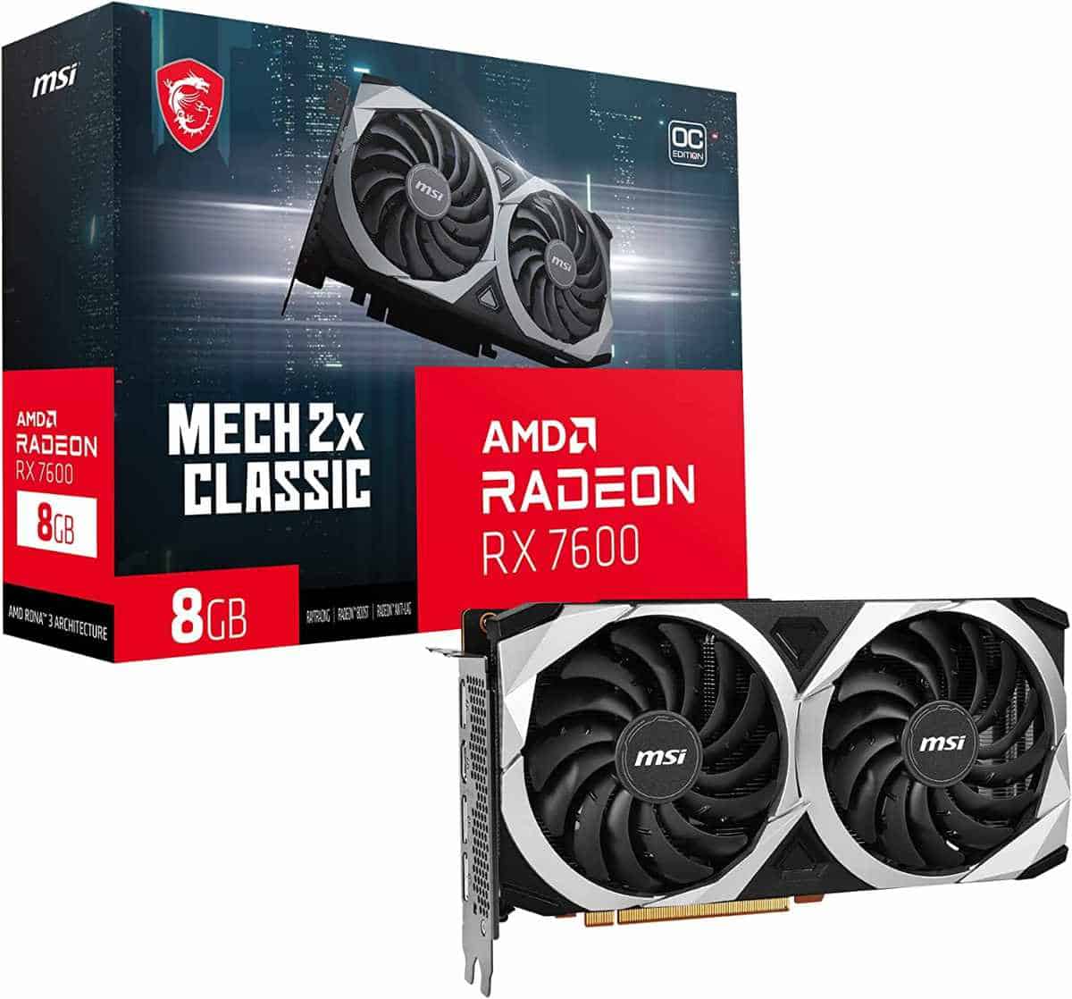 MSI Gaming Radeon RX 7600 Mech 2X