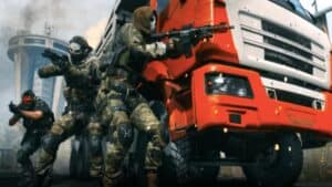 Modern Warfare 2 squad around truck