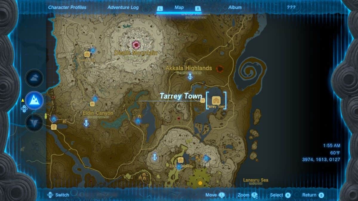 Tears of the Kingdom Tarrey Town Map