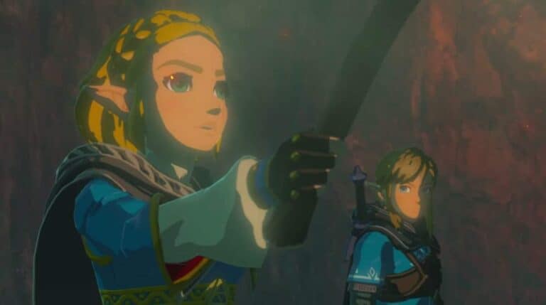 The Legend Of Zelda Tears Of The Kingdom Zelda holding torch