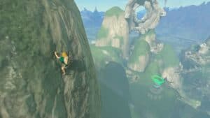 The Legend of Zelda Link Climbs Mountain