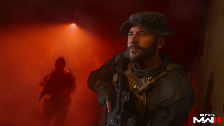 mw3 two soldiers hat and tactical gear in red fog and red light with logo in corner