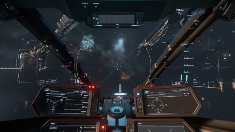 star citizen scanning in ship while in space with other ships