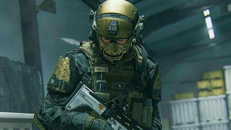 Call of Duty Modern Warfare 2 Ashamed operator with weapon