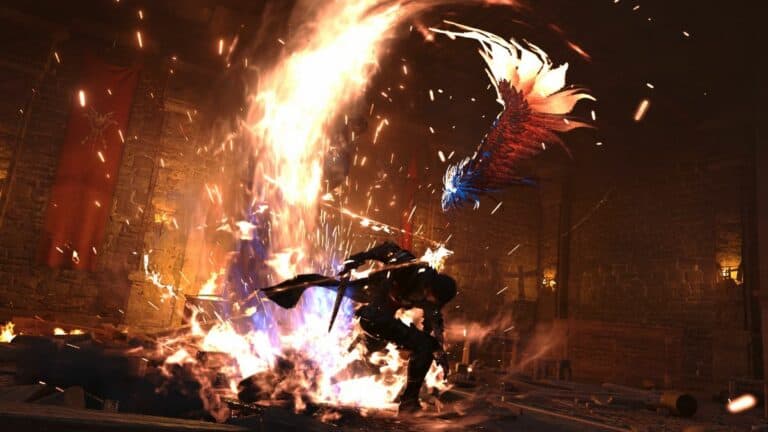 Final Fantasy 16 Clive Using Phoenix Attack