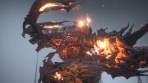 Final Fantasy 16 Ifrit Rising From Ground