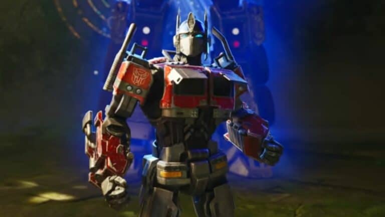 Fortnite Optimus Prime in Temple