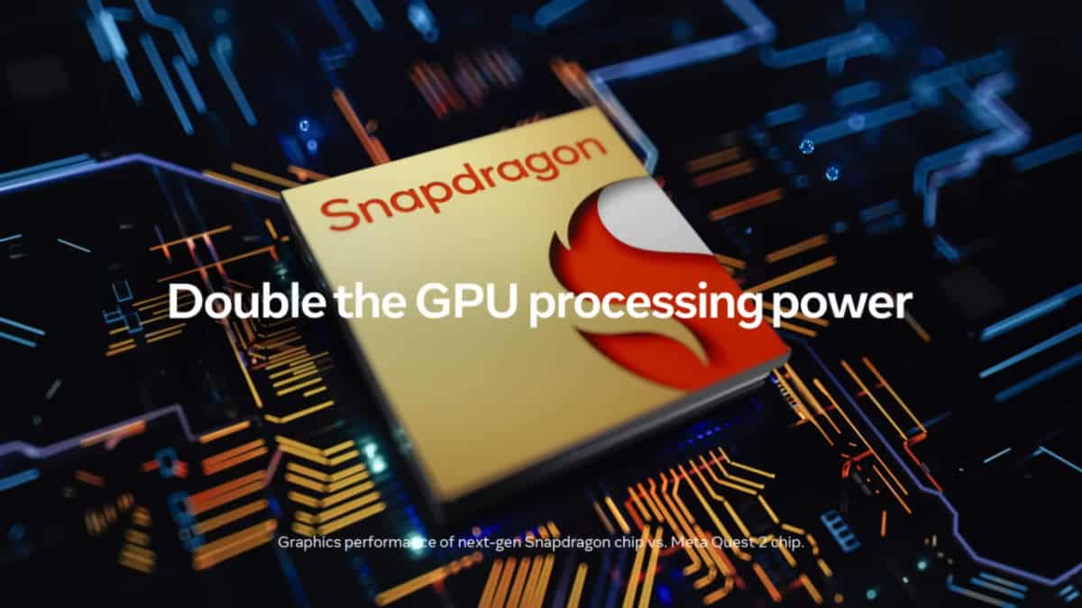 Meta Quest 3 double GPU processing power next gen Snapdragon vs Meta Quest 2