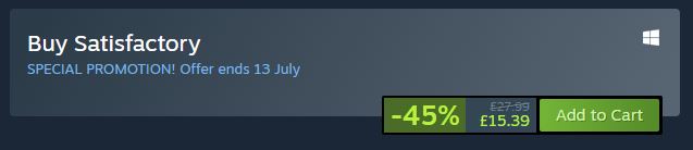 Steam Summer Sale satisfactory