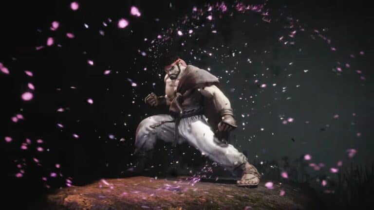 Street Fighter 6 Ryu posing in Petals