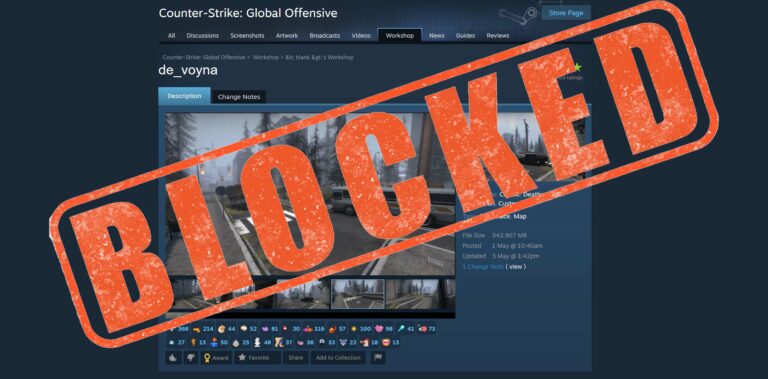 Valve blocks access to de voyna from Russian IP addresses yes