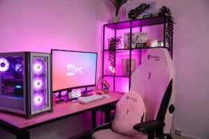 best pink gaming setup secretlab