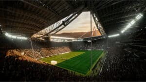 EA Sports fc 24 stadium light fans football