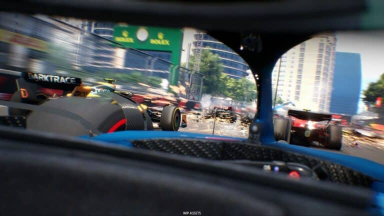 F1 Manager 23 Race View From Inside Vehicle
