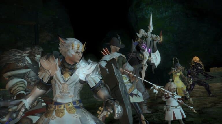 Final Fantasy 14 multiple classes ready to fight
