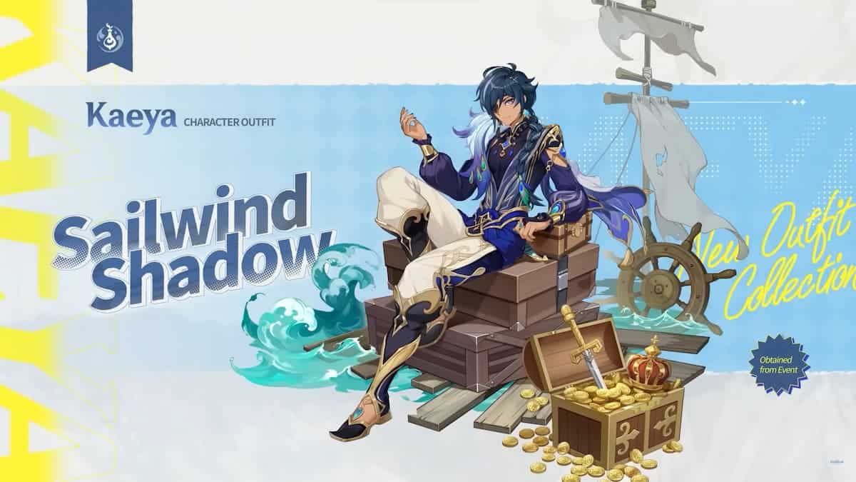 How to get Kaeya Sailwind Shadow free skin in Genshin Impact