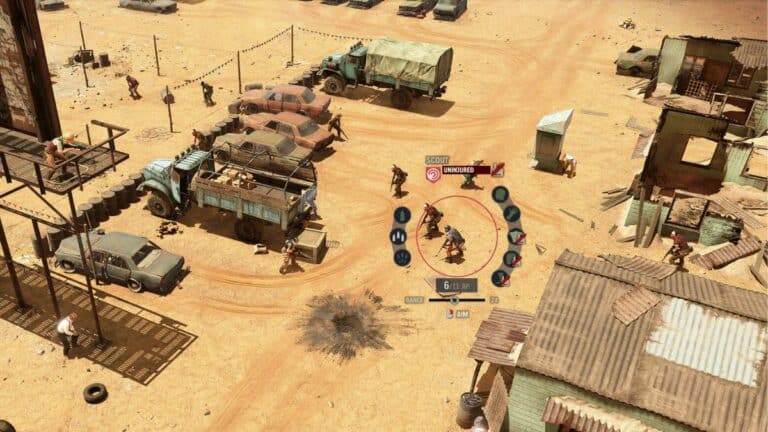 Jagged Alliance 3 Player Fighting In Desert Town