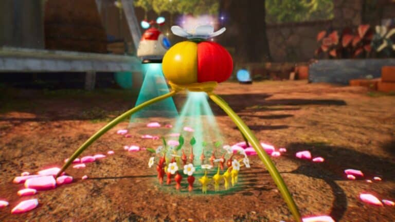 Pikmin 4 Yellow Red Pikmin Under Onion Ship