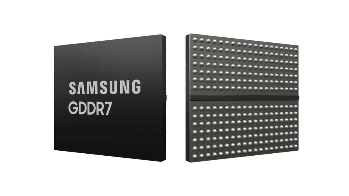 Samsung GDDR7 DRAM profile view