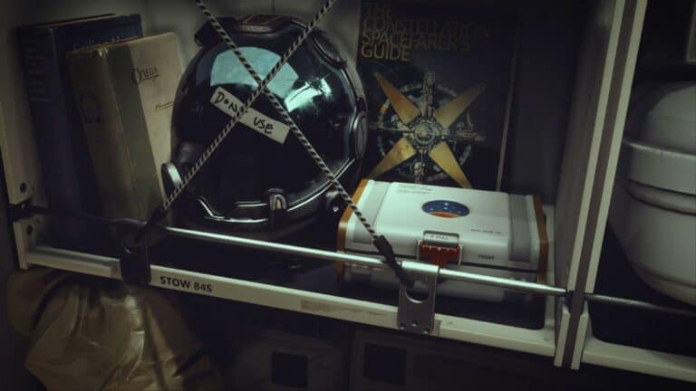 Starfield Space Helmet And Box On Ship