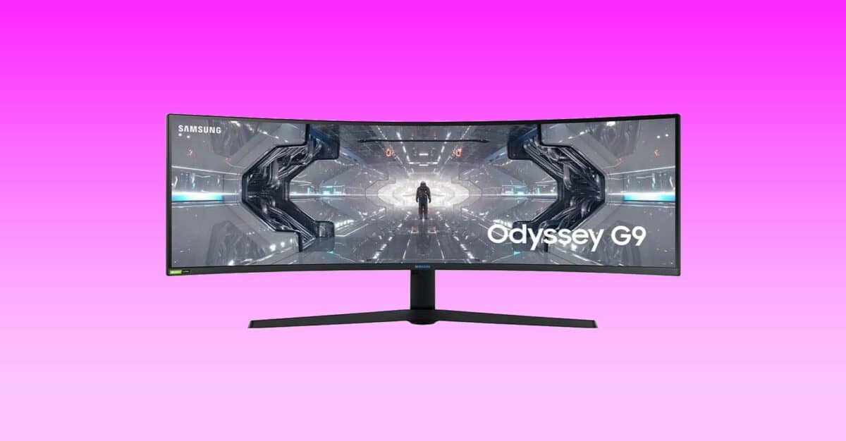Fantastic Samsung Odyssey G9 Gaming Monitor deal Curved ultrawide and 240Hz