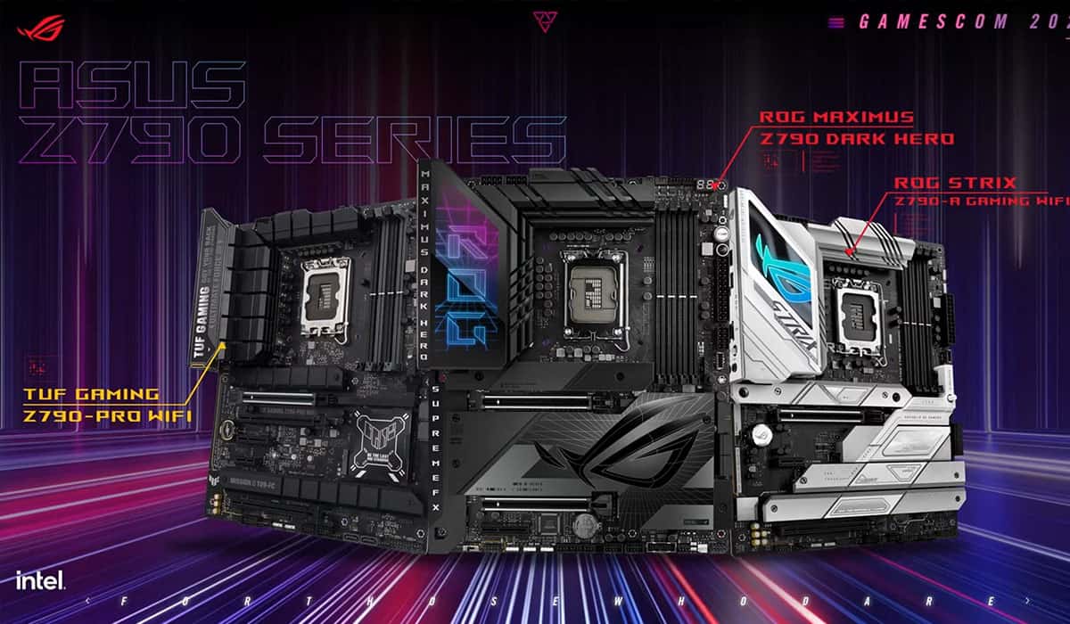 ASUS ROG announces 3 new Intel-based Z790 motherboards