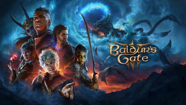 baldurs gate 3 character screen title screen logo