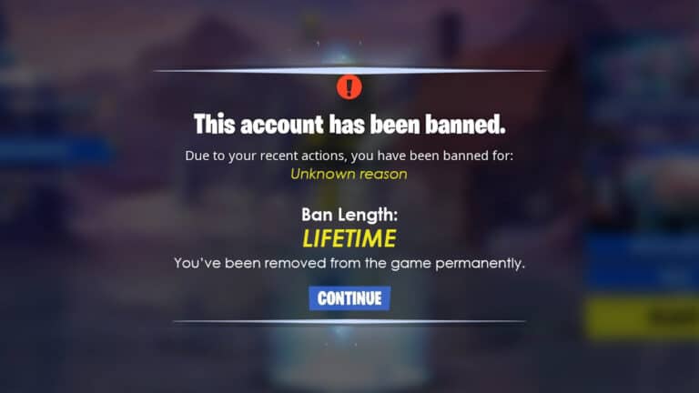 fortnite lifetime ban