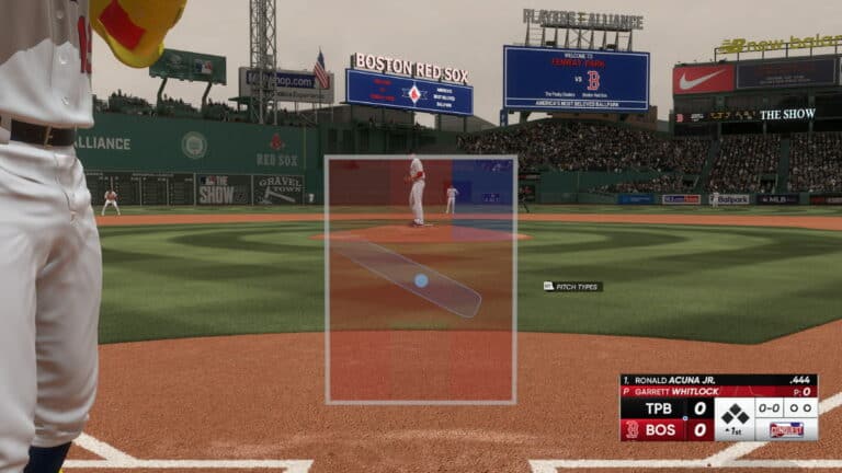 mlb the show 23 hitting view strike zone view braves vs red sox