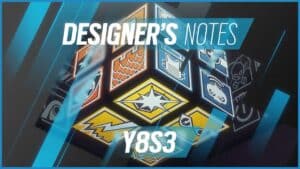 rainbow six siege designers notes y8s3 blue white logo rubix cube with siege icons