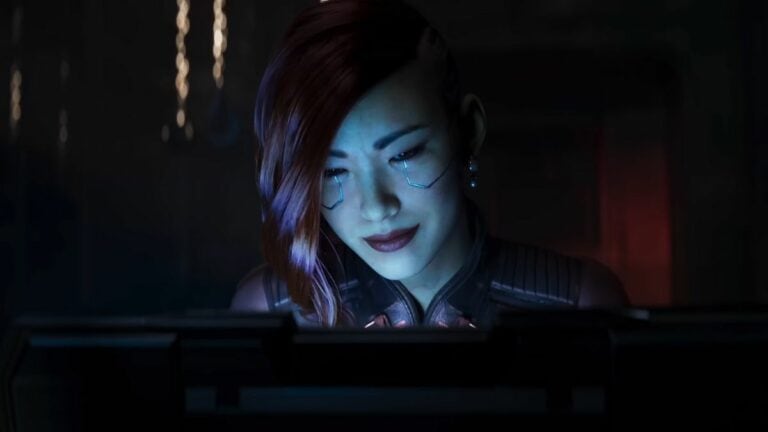 Cyberpunk 2077 Phantom Liberty Woman Behind Computer Screen