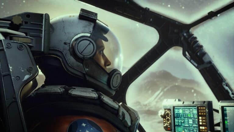 Starfield Player Sitting In Cockpit Of Spaceship