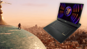 Gaming Laptop Looks at Assassins Creed Mirage