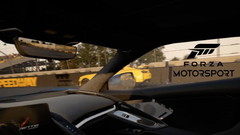 forza motorsport 8 driver racing yellow car