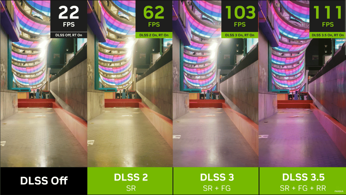 DLSS 3.5 on display in Cyberpunk 2077