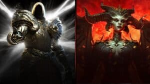 mw2 season 6 the haunting art of inarius and lilith from diablo split down the middle