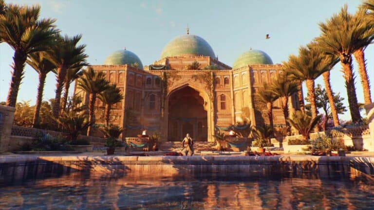 Assassins Creed Mirage Basim In Front of Palace In Baghdad