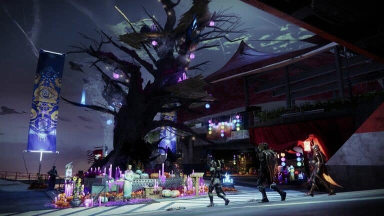 Destiny 2 Festival of The Lost Spooky Tree And Guardians