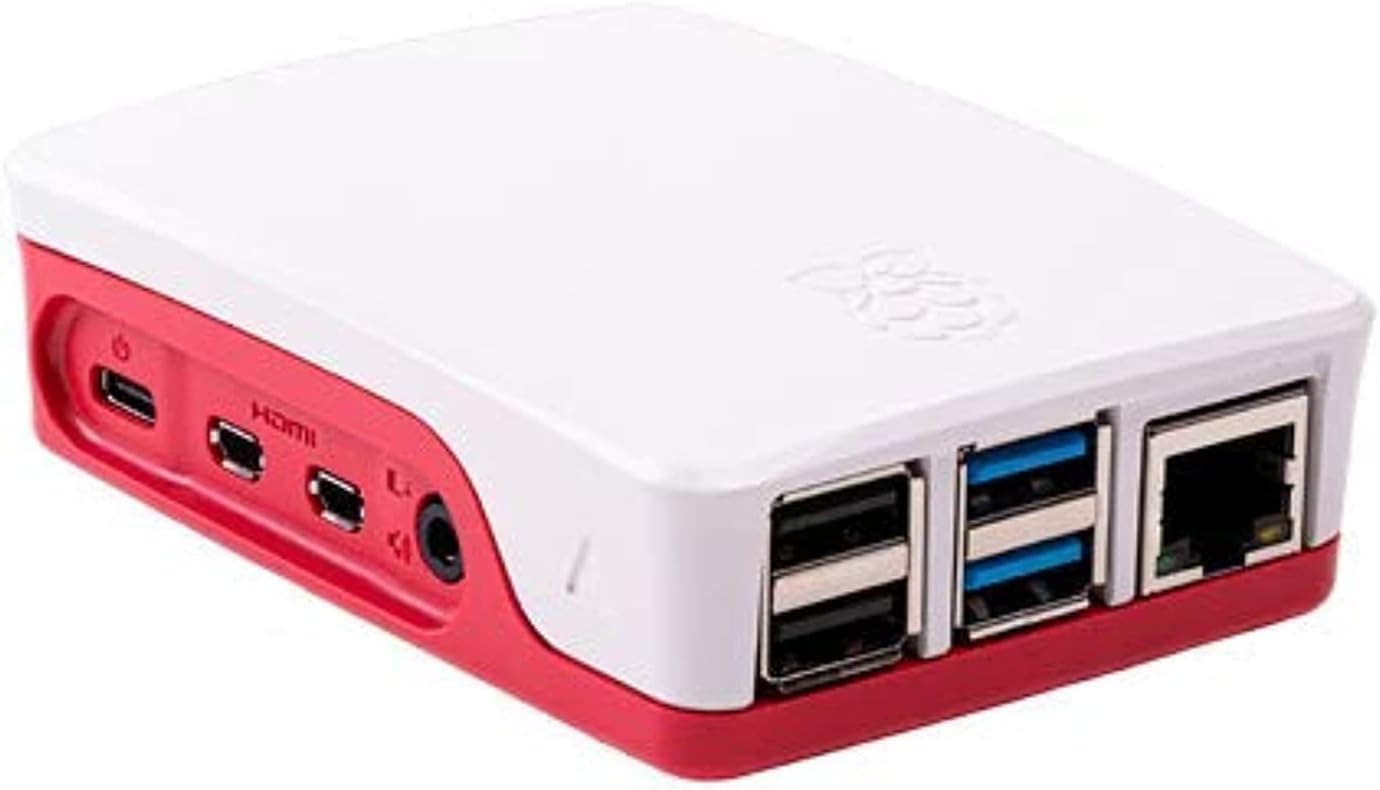 Raspberry Pi 4 Case Red White