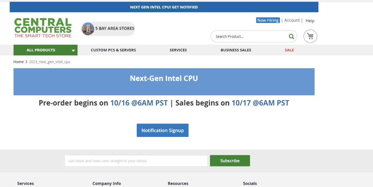 Retailer may have just leaked the Intel 14th gen Pre order and launch date