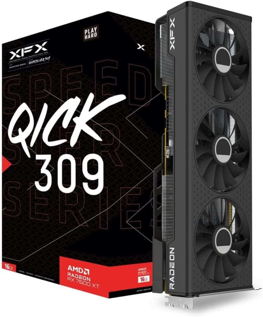 XFX Speedster QICK309 Radeon RX 7600XT Black