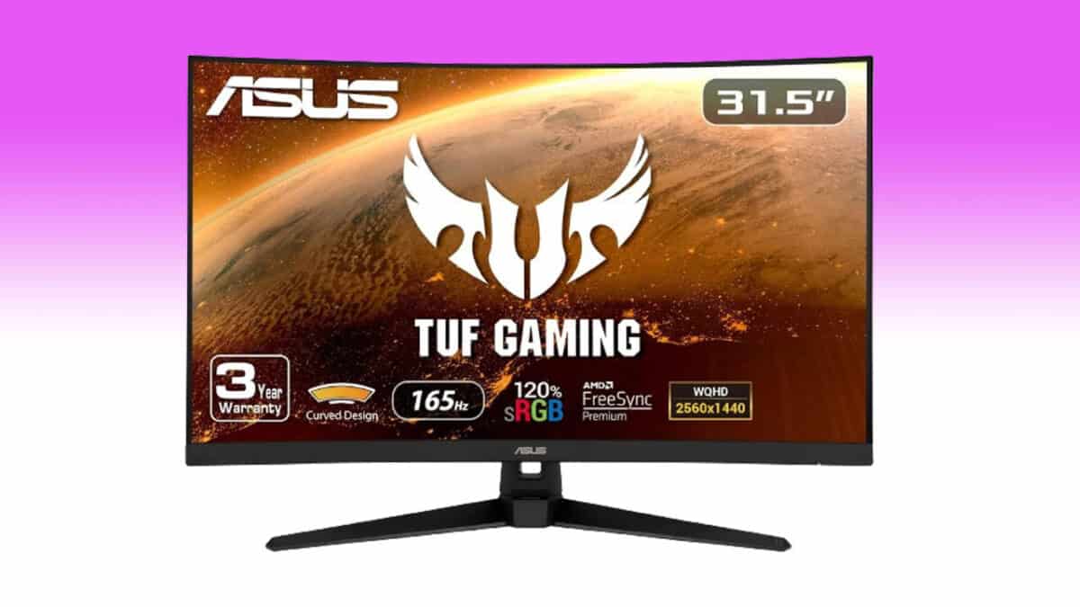 Fantastic ASUS TUF curved gaming monitor deal plummets below $293 in Amazon