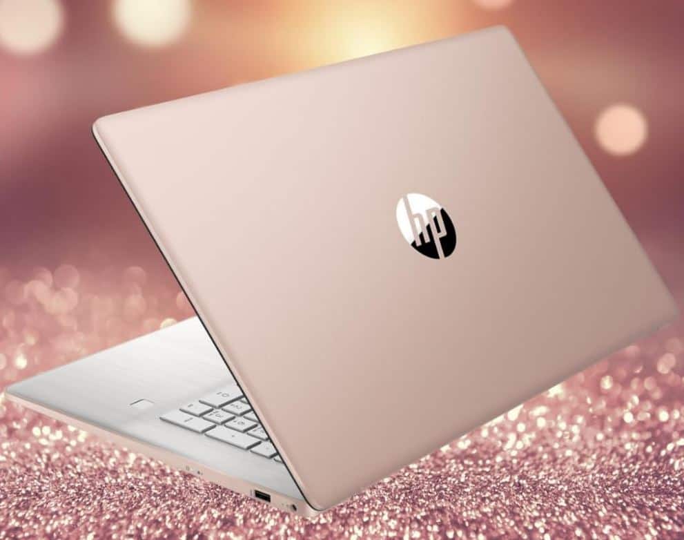 HP 2023 17t rose gold laptop