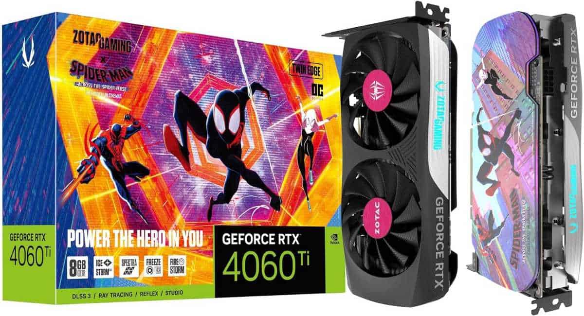 ZOTAC RTX 4060 Ti 8GB Twin Edge OC Spider Man Across The Spider Verse